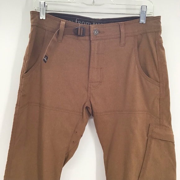Prana Women’s Slim Stretch Zion Straight Cargo Pants Sepia Brown Hiking 30 x 30 - Picture 3 of 9